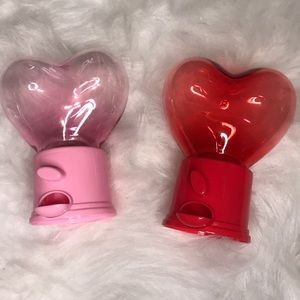 Pink Red Heart Candy/Snack Dispenser